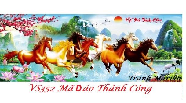 [HCM]Tranh đính đá Mã Đáo Thành Công kích thước trung bình ✅120×53 cm -️ VS352 Tranh Mariko