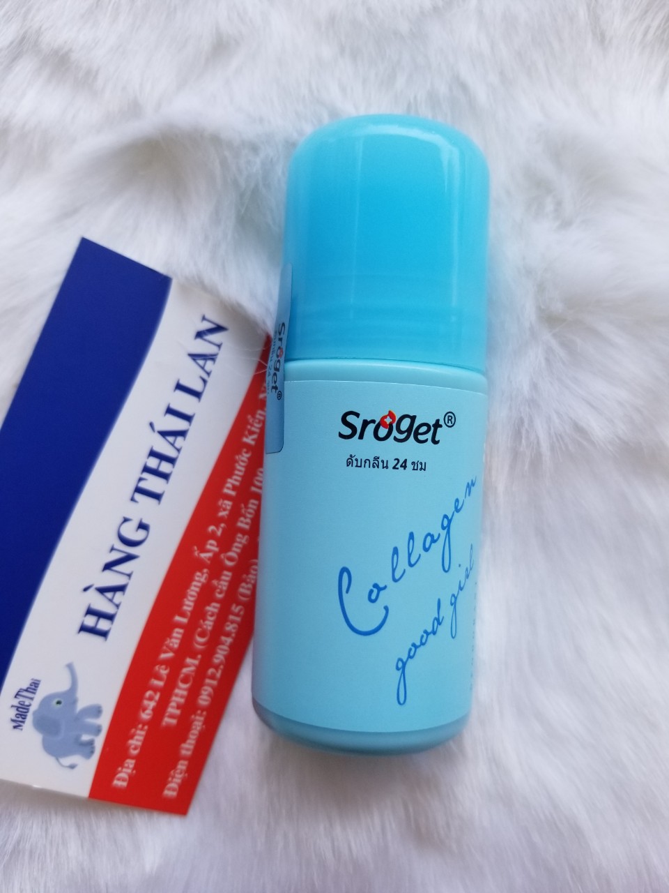 Lăn khử mùi 24h nước hoa trắng da sroget 50g thái lan- màu xanh dương