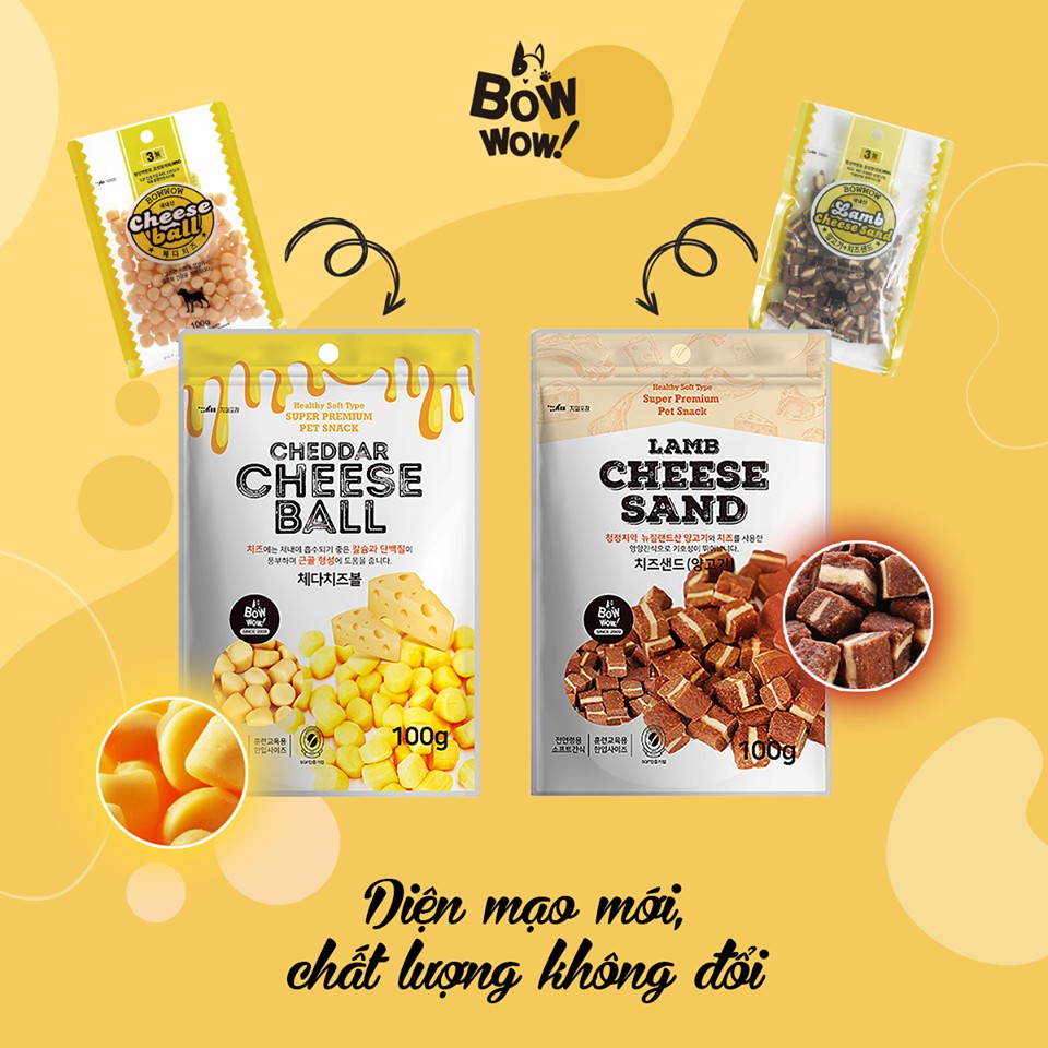 Bánh Thưởng Phô Mai Thịt Cừu 100g BOWWOW HÀN QUỐC