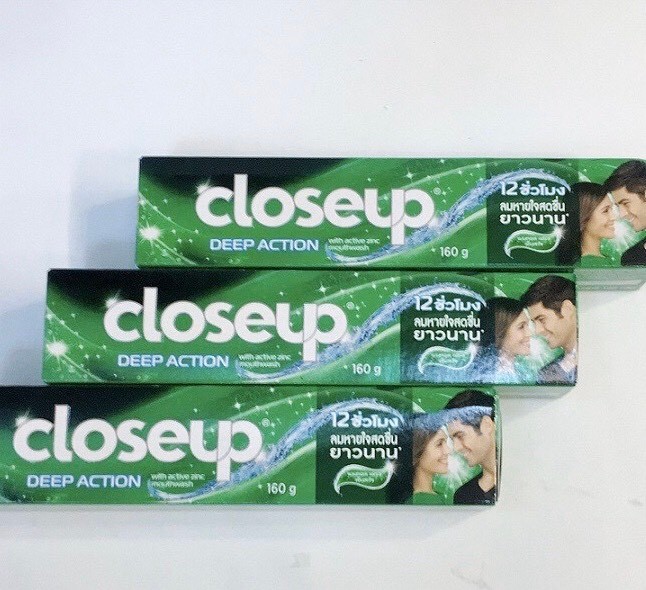 [TRẮNG RĂNG - CHỐNG Ê BUỐT] 3 cây x 160g Kem đánh răng CloseUp Thái Lan - trắng răng chống ê buốt