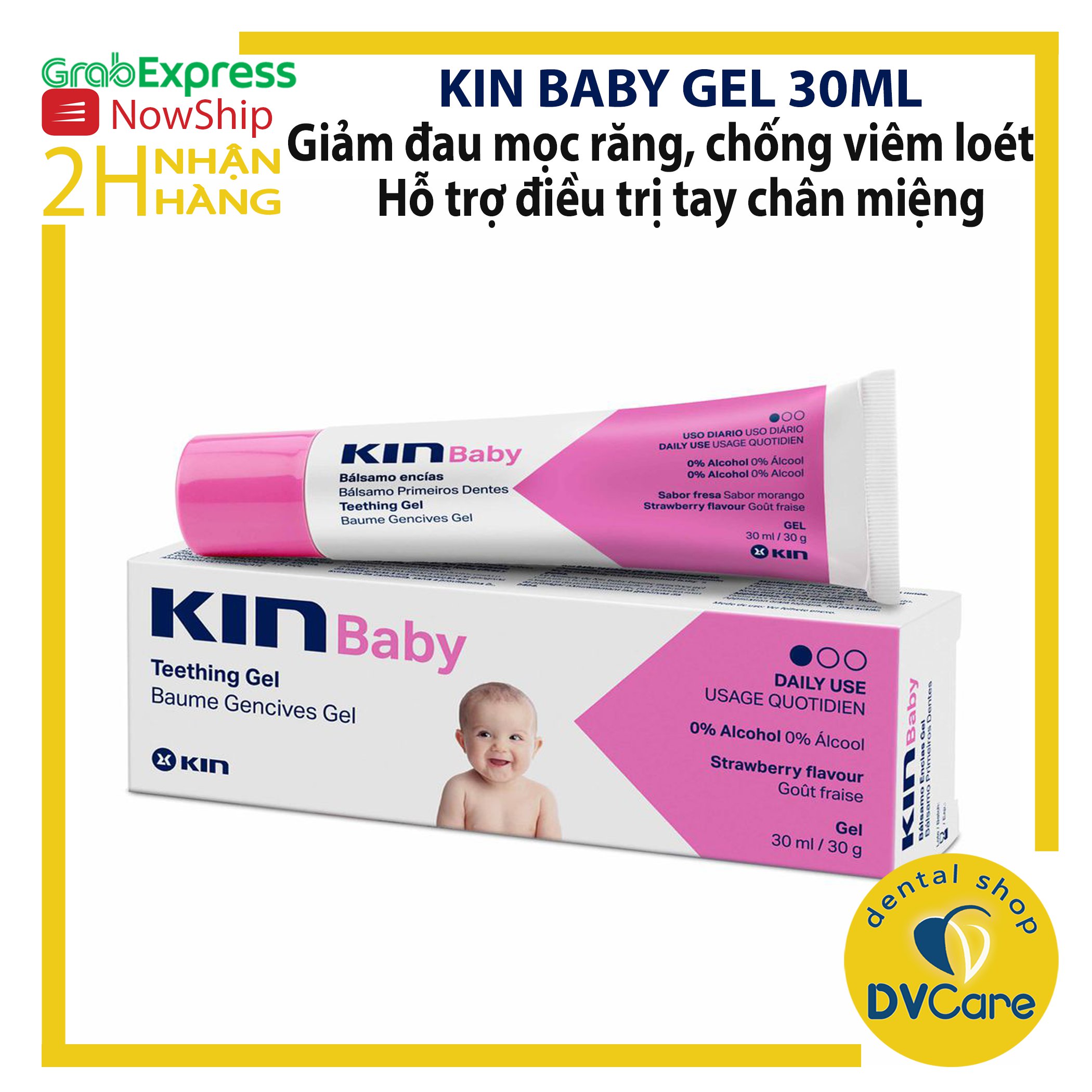 Gel bôi giảm sưng nướu và bệnh tay chân miệng KIN Baby 30ml