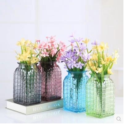 Bình Bông Lọ Hoa Thủy Tinh Trụ Vuông Caro