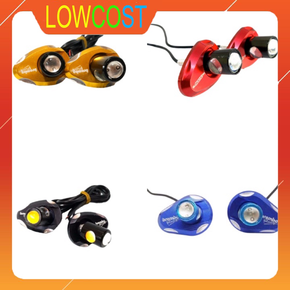 Xi Nhan Led Multi Tim Kèm Lông Đền Nhôm 2 Tầng Gắn Cho Nhiều Xe Như Exciter, Winner, Sonic, Winner...v.v