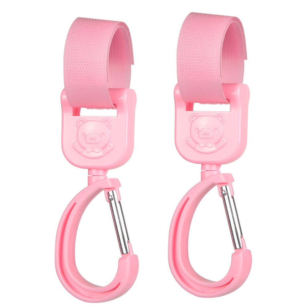 RUNNA Tiện lợi 1/2 Cái Hợp kim nhôm Carabiner Xoay 360 độ Da PU Phụ kiện xe đẩy Dụng cụ xếp giỏ hàng Móc xe đẩy Móc xe đẩy cho bé Kẹp móc xe đẩy