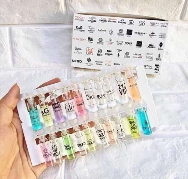 Bộ test nước hoa 20 mùi ngẫu nhiên - nước hoa mini test nhiều mùi