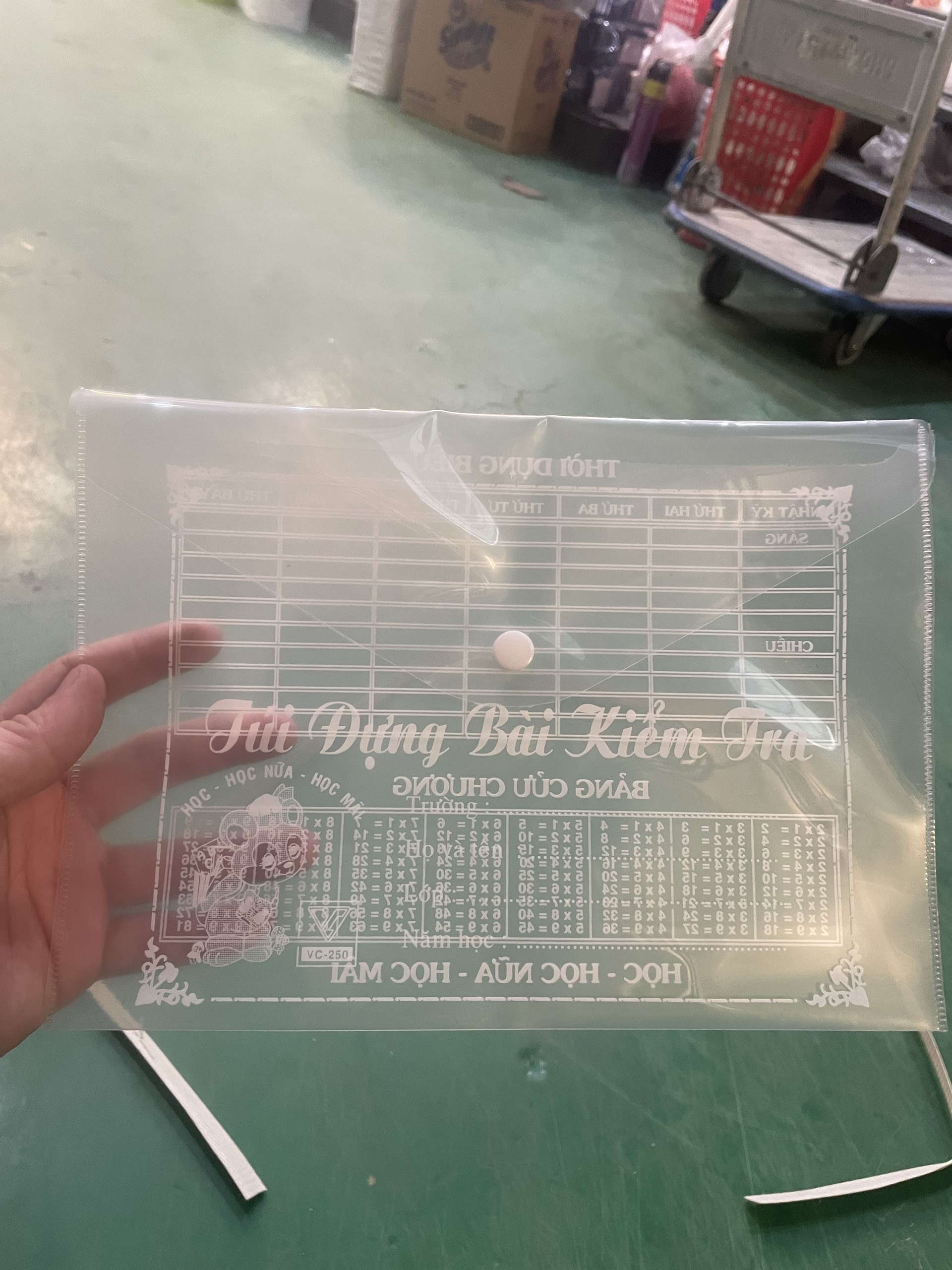 Túi đựng bài kiểm tra a5 có nút - 20 cái