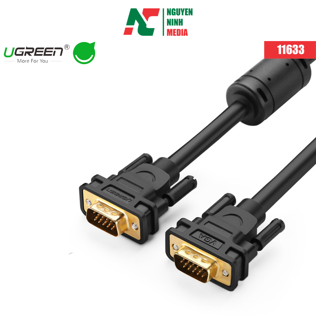 Dây cáp kết nối vga hdb 15 đực sang hdb 15 đực dài 10m ugreen 11633