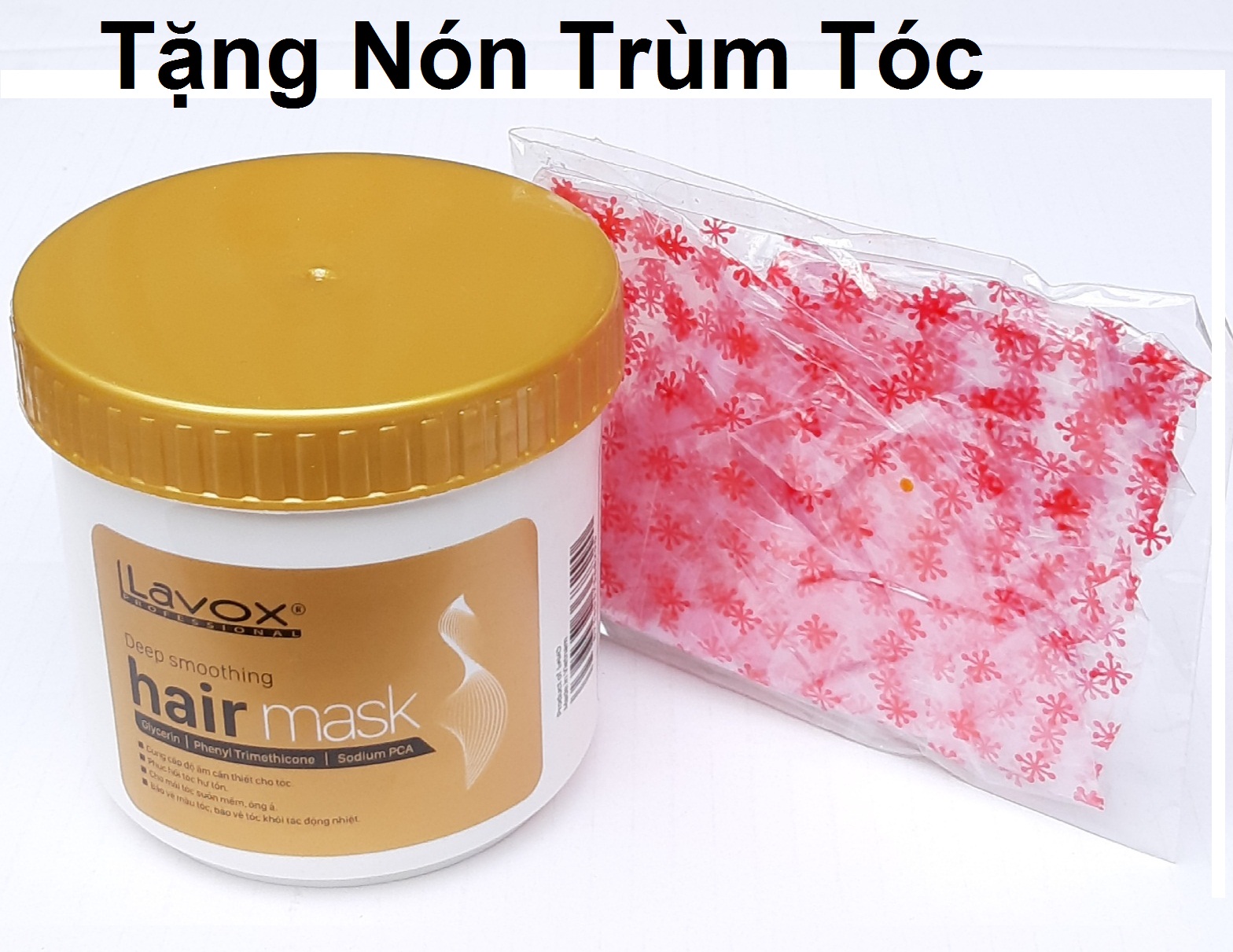 Hấp dầu Nano Collagen Vitamin B5 Suôn Thẳng  Lavox 500ml + Nón Trùm Tóc