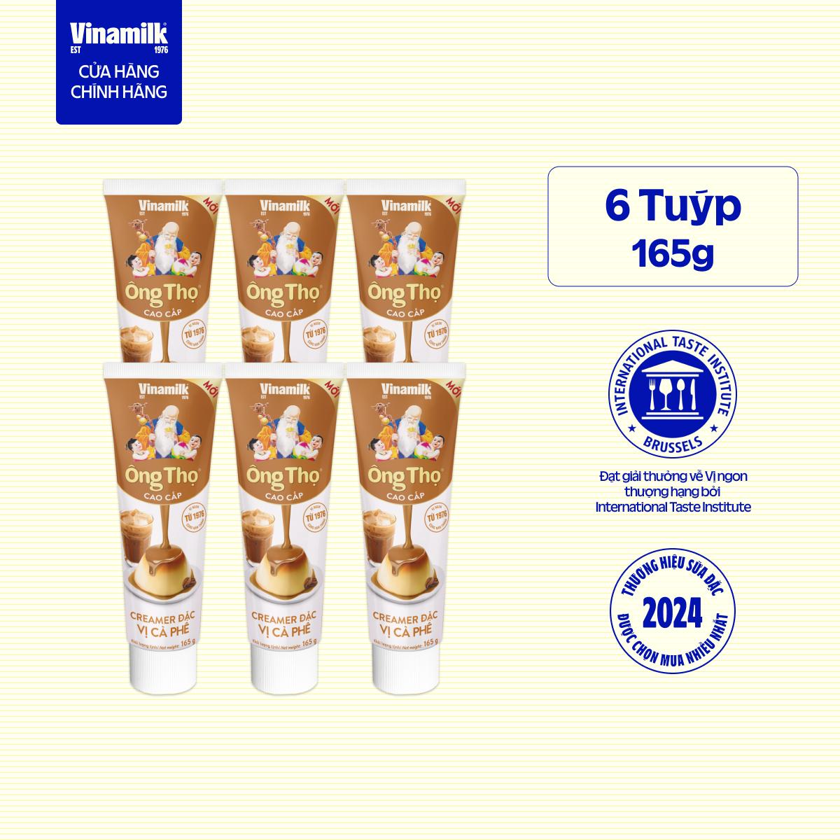 Combo 6 Tuýp Sữa Đặc Ông Thọ Vị Cafe 165g| HSD T5 2026