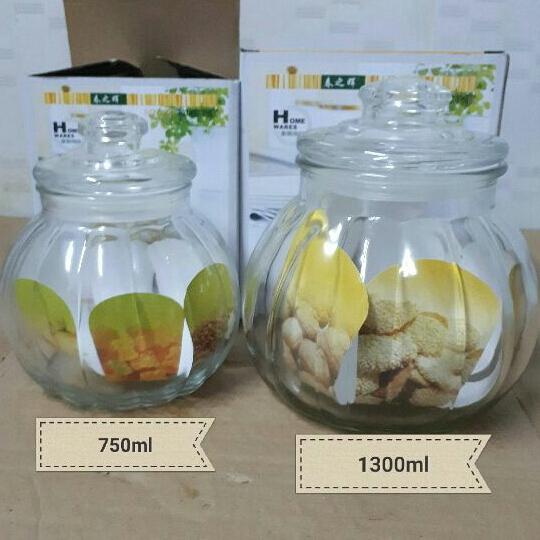 Hũ thủy tinh trái bí 750ml