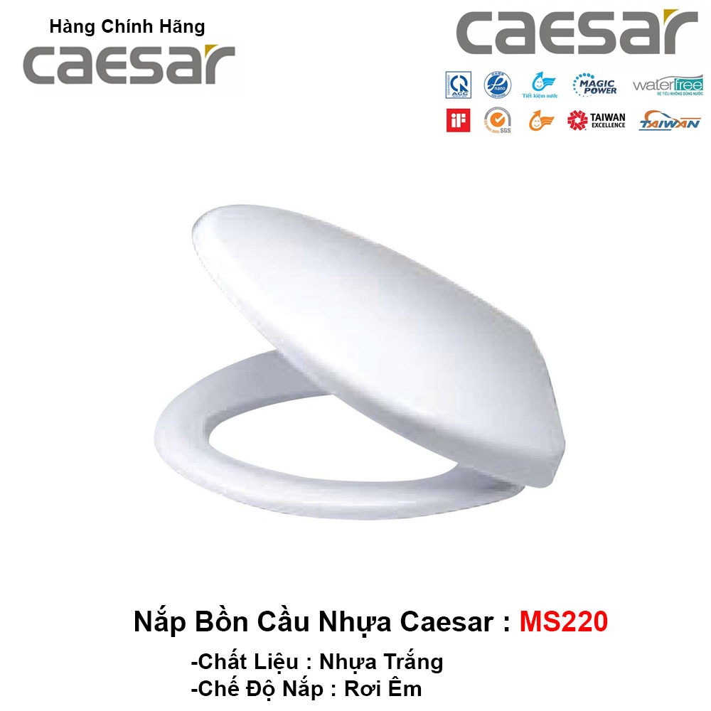 Nắp bồn cầu caesar ms220 nắp rơi êm cho bàn cầu caesar 1325 1338 1332 1333 1334