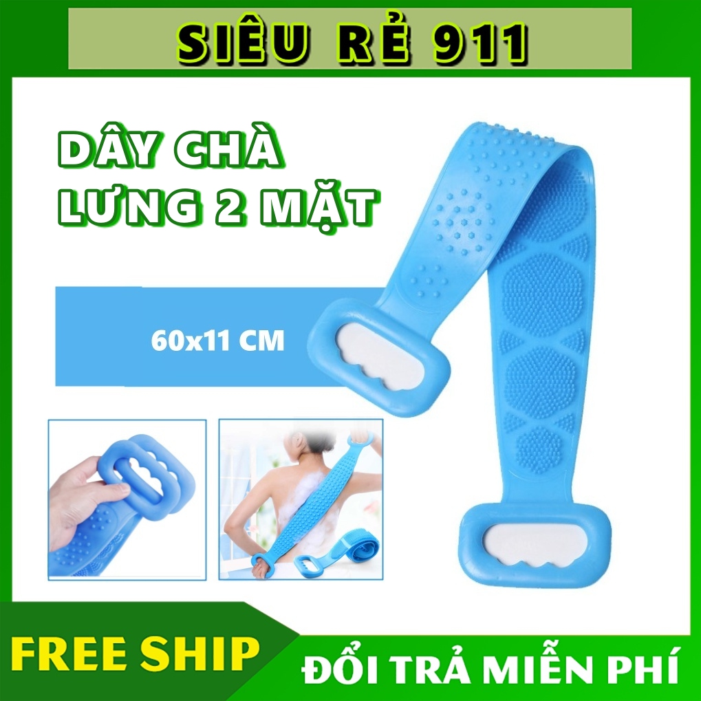 Dây Tắm Chà Lưng Silicone 2 Mặt