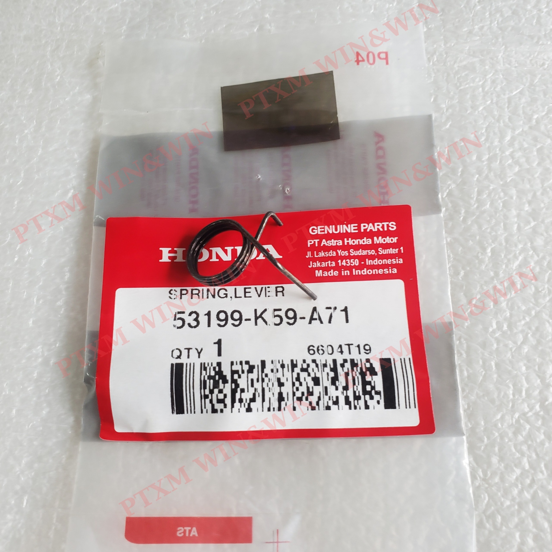 Lò xo tay thắng vario, click thái, ab zin honda indo - 53199-k59-a71