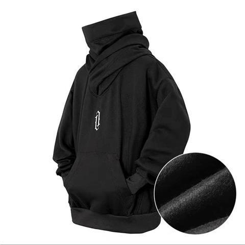 Áo Hoodie Phong Cách Nhật Bản Áo Hoodie Cổ Cao Ninja Nguyên Bản Áo Khoác Liền Mũ Màu Xám Rộng Rãi Xuân Thu Áo Đôi Nam Nữ Thanh Niên825