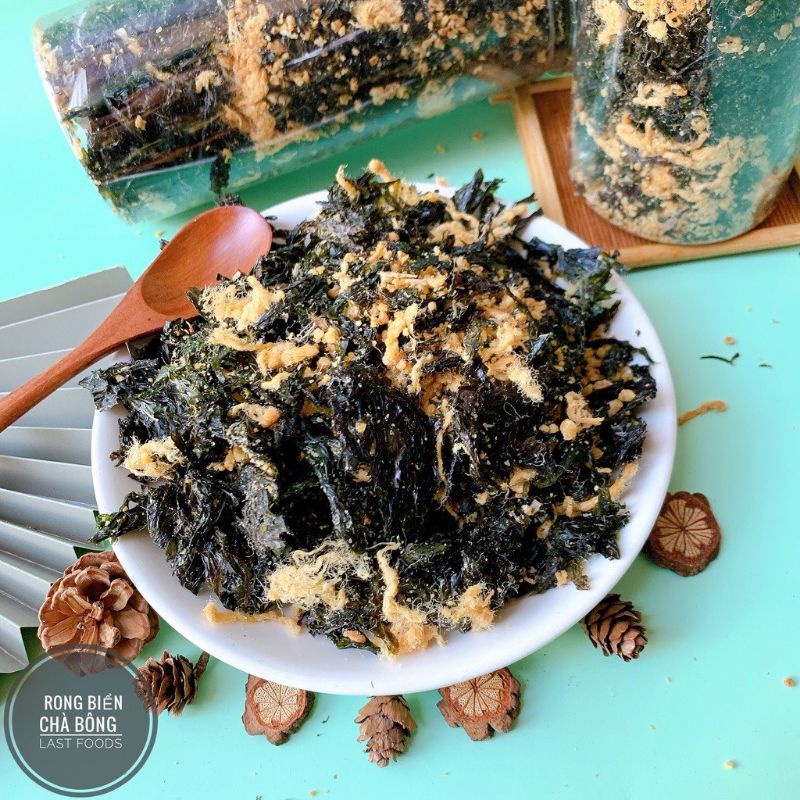 Rong biển sấy tỏi mix chà bông
