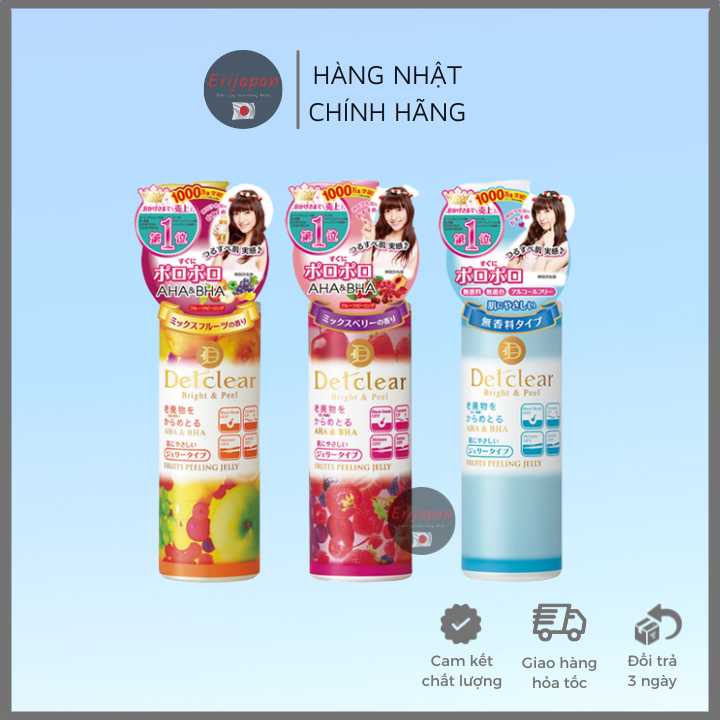 Tẩy tế bào chết Detclear Bright And Peel Nhật Bản 180ml - Gel tẩy da chết Meishoku Detclear