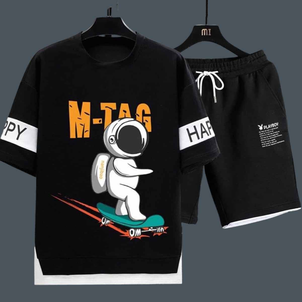 Bộ Quần Áo Nam In Phi Hành Gia M-TAG Vải Mềm Mịn ,Bộ Thể Thao Mặc Nhà Tập Gym Chất Thun Mè - xuongniTNT