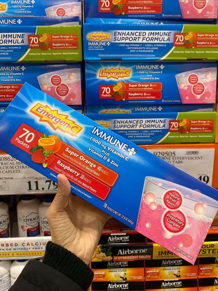 Bột hòa tan bổ sung vitamin c emergen-c immune 1000mg