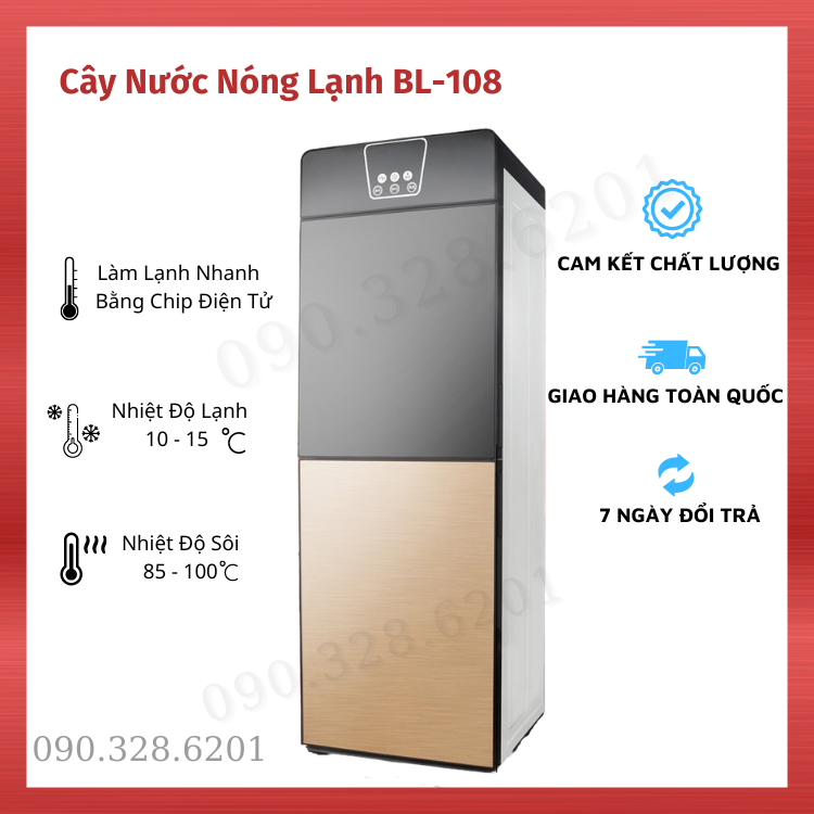 Cây nước nóng lạnh Hyundai phiên bản mới dùng cho nhiều loại bình cắm