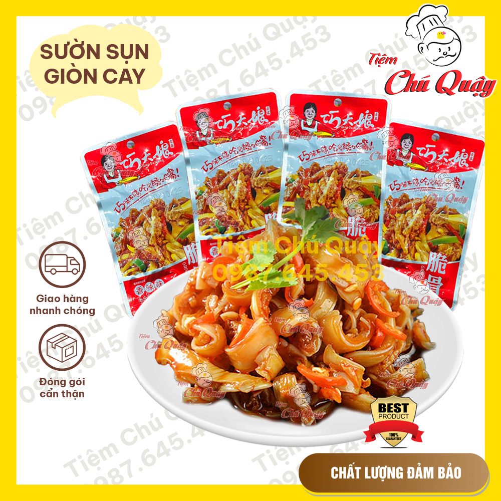 [Set 4 gói] SƯỜN SỤN GIÒN CAY - Đồ ăn vặt nội địa [Tiệm Chú Quậy]