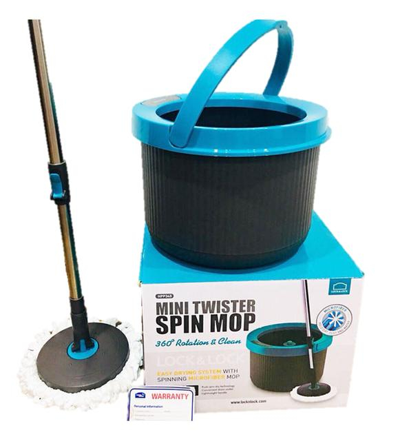 Bộ lau nhà lock&lock mini twister spin mop xoay 360 độ hpp345