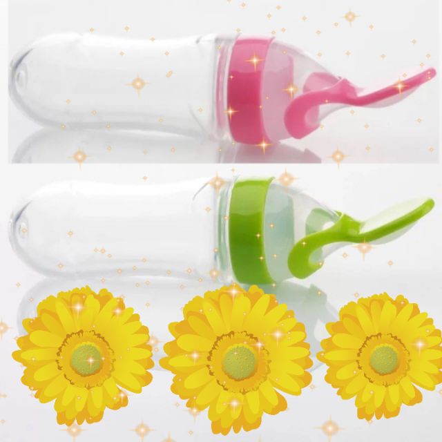 Bình ăn dặm Silicone cho bé