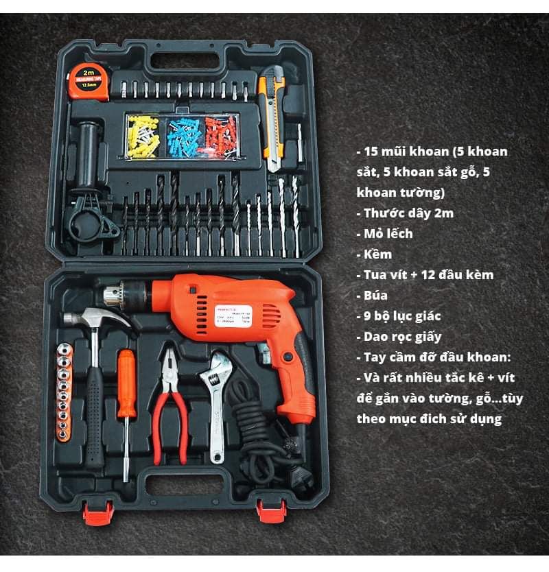 Máy khoan cầm tay đa năng Perfect PF-168 tặng ổ khoá chống trộm