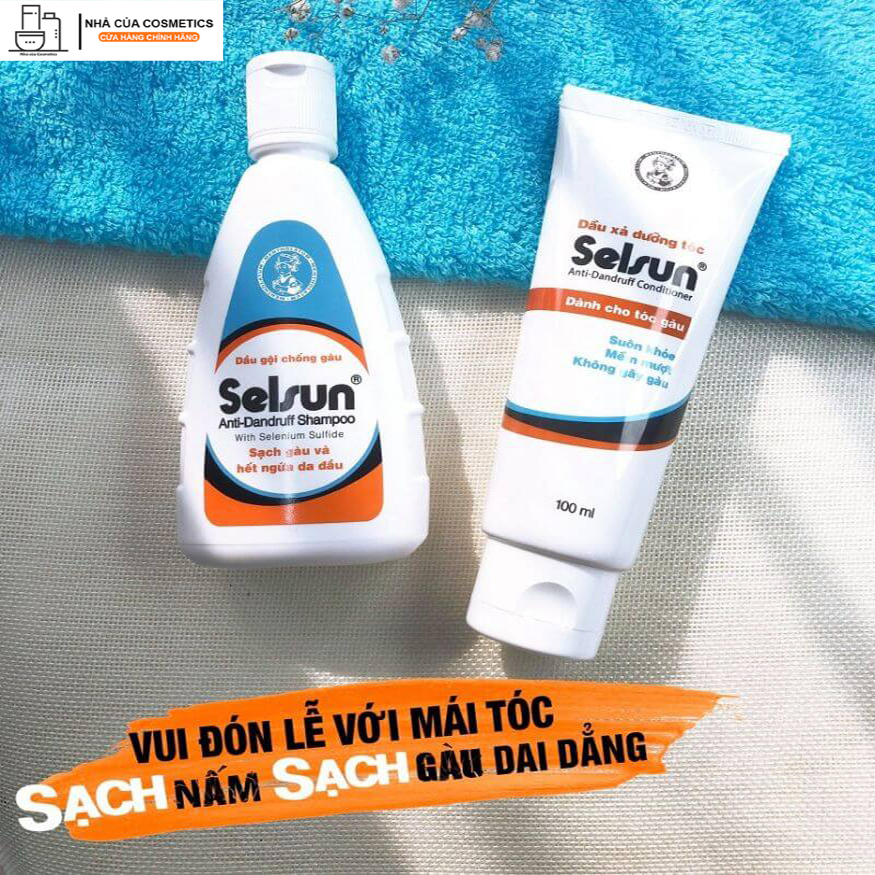 Dầu gội hoặc dầu xả chống gàu và ngứa selsun 100ml
