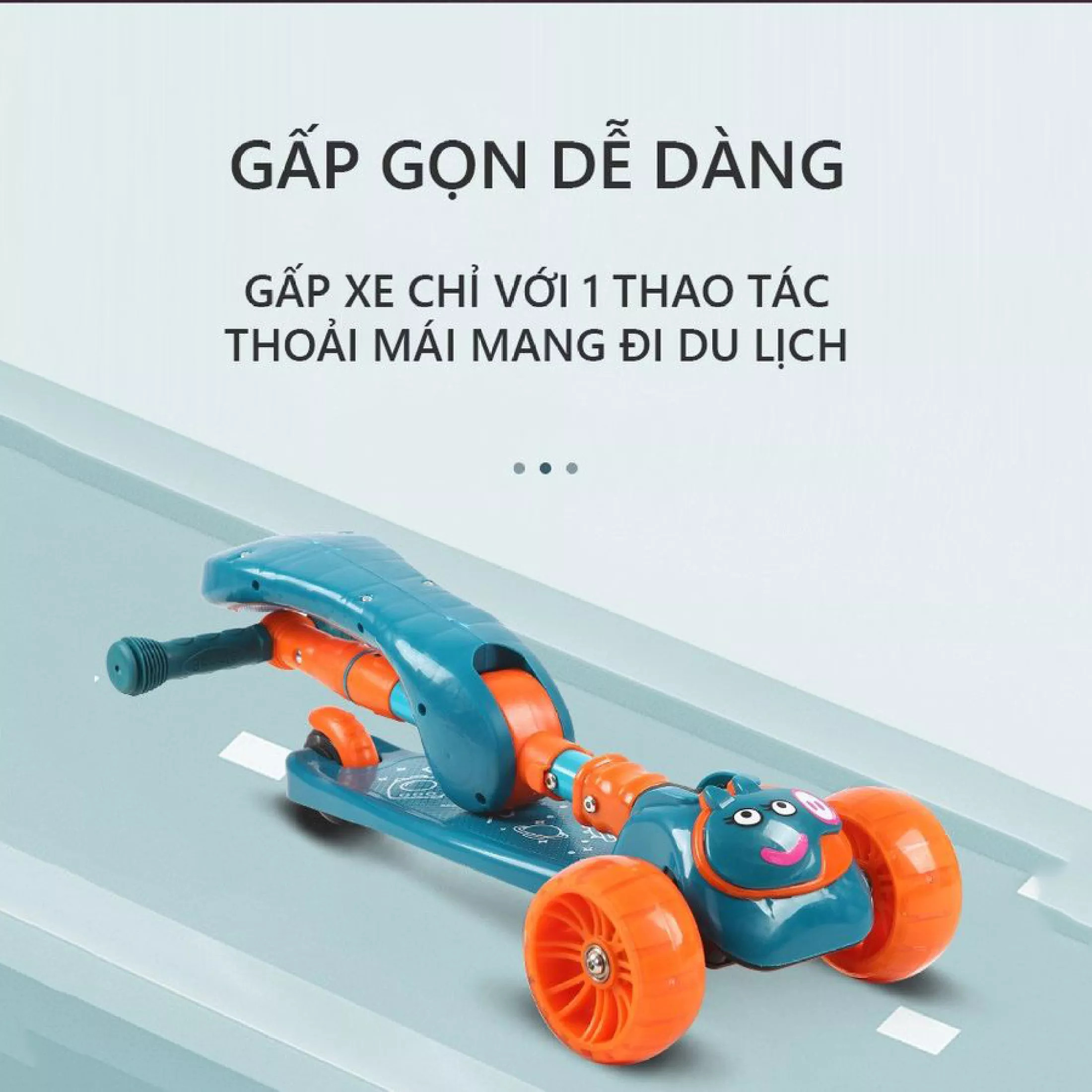 XE TRƯỢT SCOOTER CHO BÉ - XE CHÒI CHÂN CHO BÉ - CÓ NHẠC VÀ