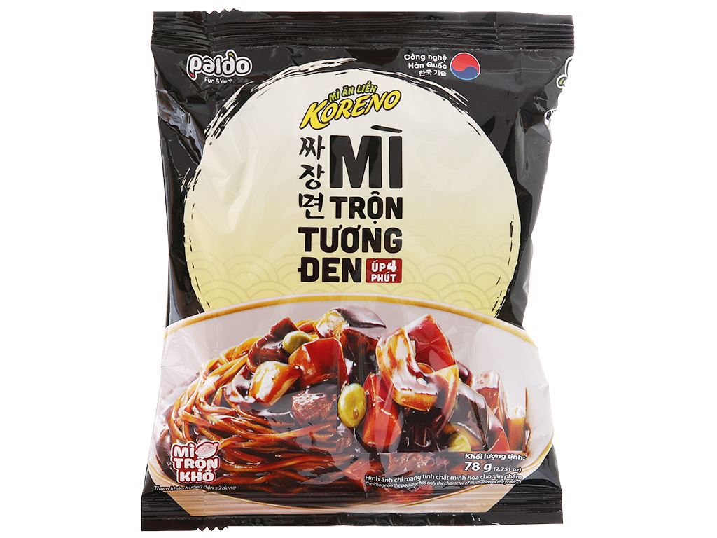 Cb 10 gói mì trộn tương đen koreno gói 78g 41616