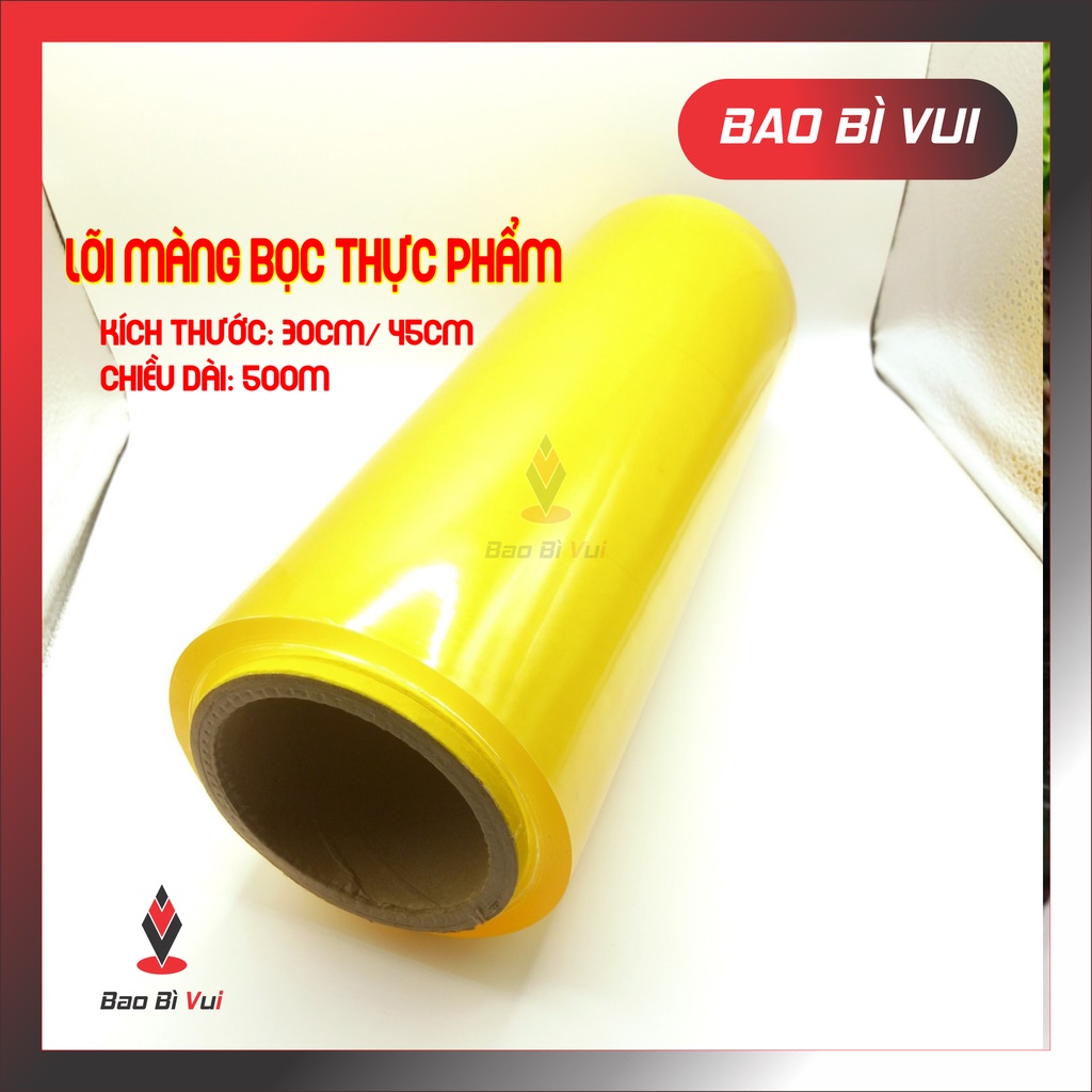 Lõi màng bọc thực phẩm pvc ngang 45cm, bao bì vui 0904450899