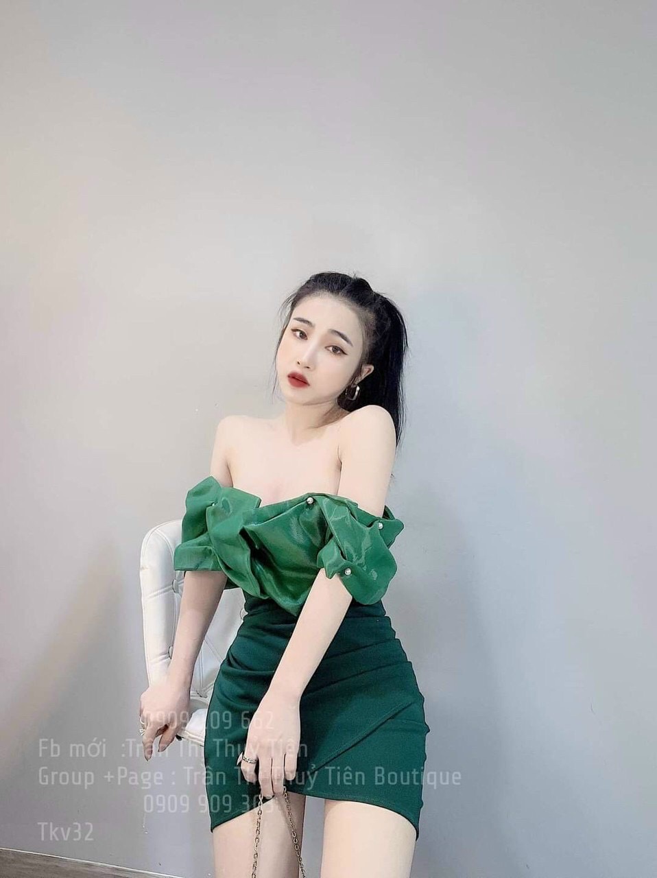 Đầm body trễ vai phối voan kiếng có mút ngực sexy sang chảnh kèm hình thật