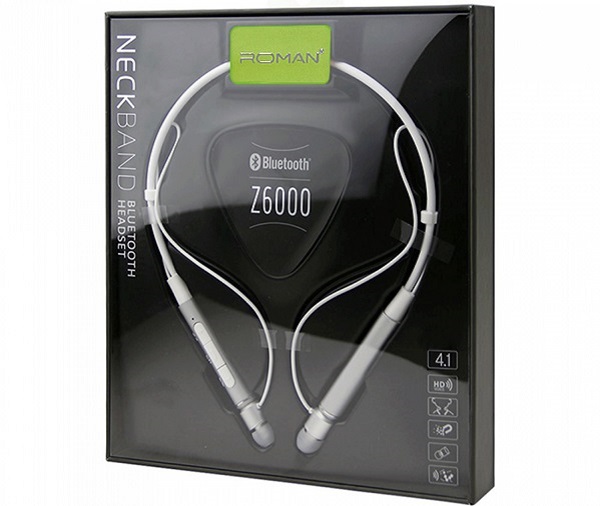 [ SẢ KHO BÁN LỖ ] tai nghe bluetooth. Tai nghe nhét , tai nghe không dây, bluetooth Roman Z6000. âm thanh 3D stereo, pin 160mAh nghe nhạc liên tục 5-8h bluetooth v 4.1 . Bảo Hành 1 Năm .Lỗi 1 Đổi 1