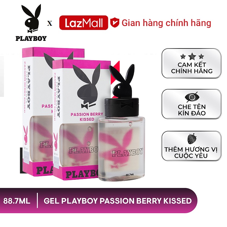 Bộ 2 Gel bôi trơn Playboy Passion Berry Kissed 88.7ml