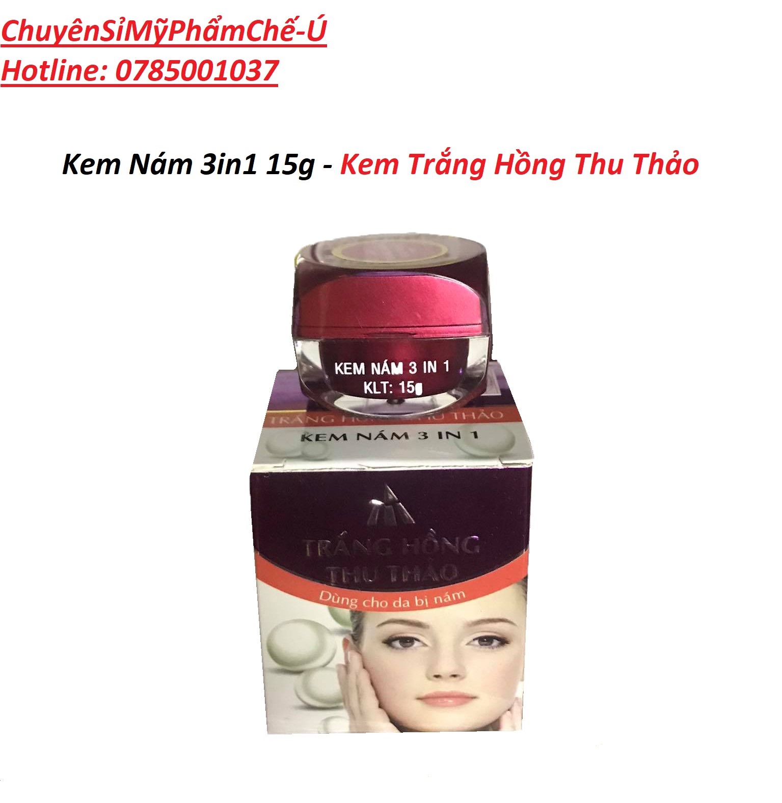 Kem nám 3in1 15g - kem trắng hồng thu thảo