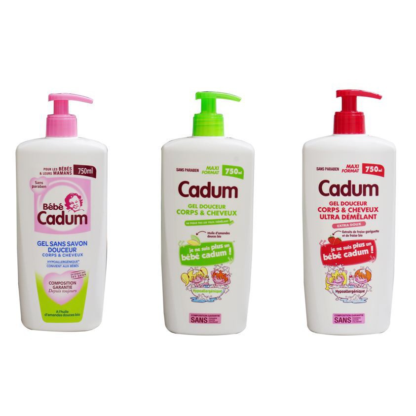 Sữa tắm gội 2 trong 1 cho bé Cadum bebe 750ml và 400ml xuất xứ Pháp