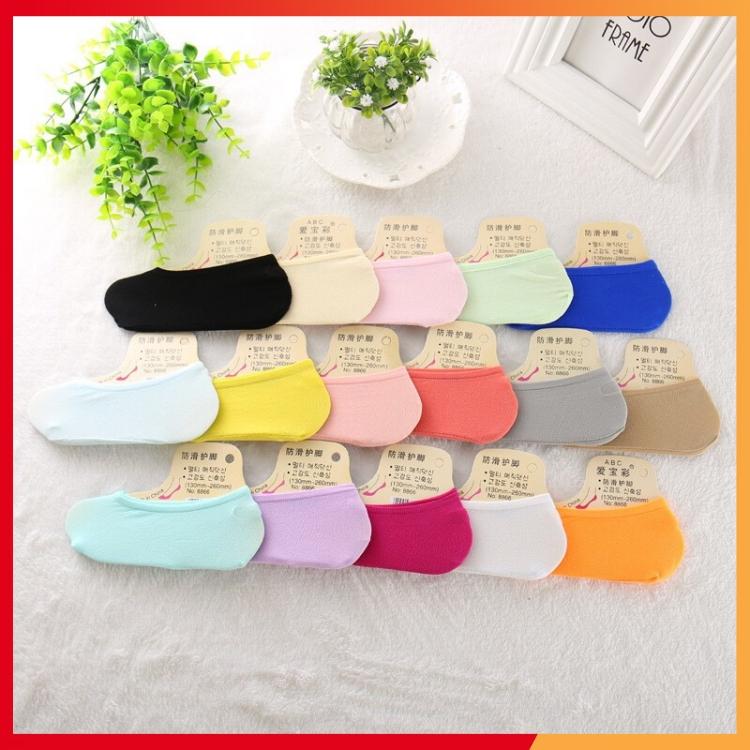 COMBO 10 Đôi Vớ Nữ Mang Giày Búp Bê Tất Nữ Cotton 100% Đủ Màu Đa Dạng RANDOM Cực Mỏng Cực Ngắn Màu Pastel