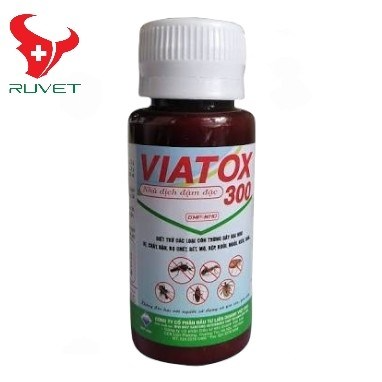 VIATOX 300 - DIỆT RUỒI, MUỖI, VE, BỌ CHÉT TRÊN GIA SÚC, GIA CẦM VÀ THÚ CƯNG - RUVET VIỆT NAM - DỤNG CỤ THÚ Y - THUỐC THÚ Y