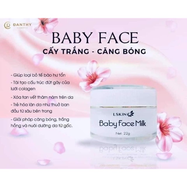 Kem baby face milk --- cấy trắng căng bóng da mặt --- công ty đan thy