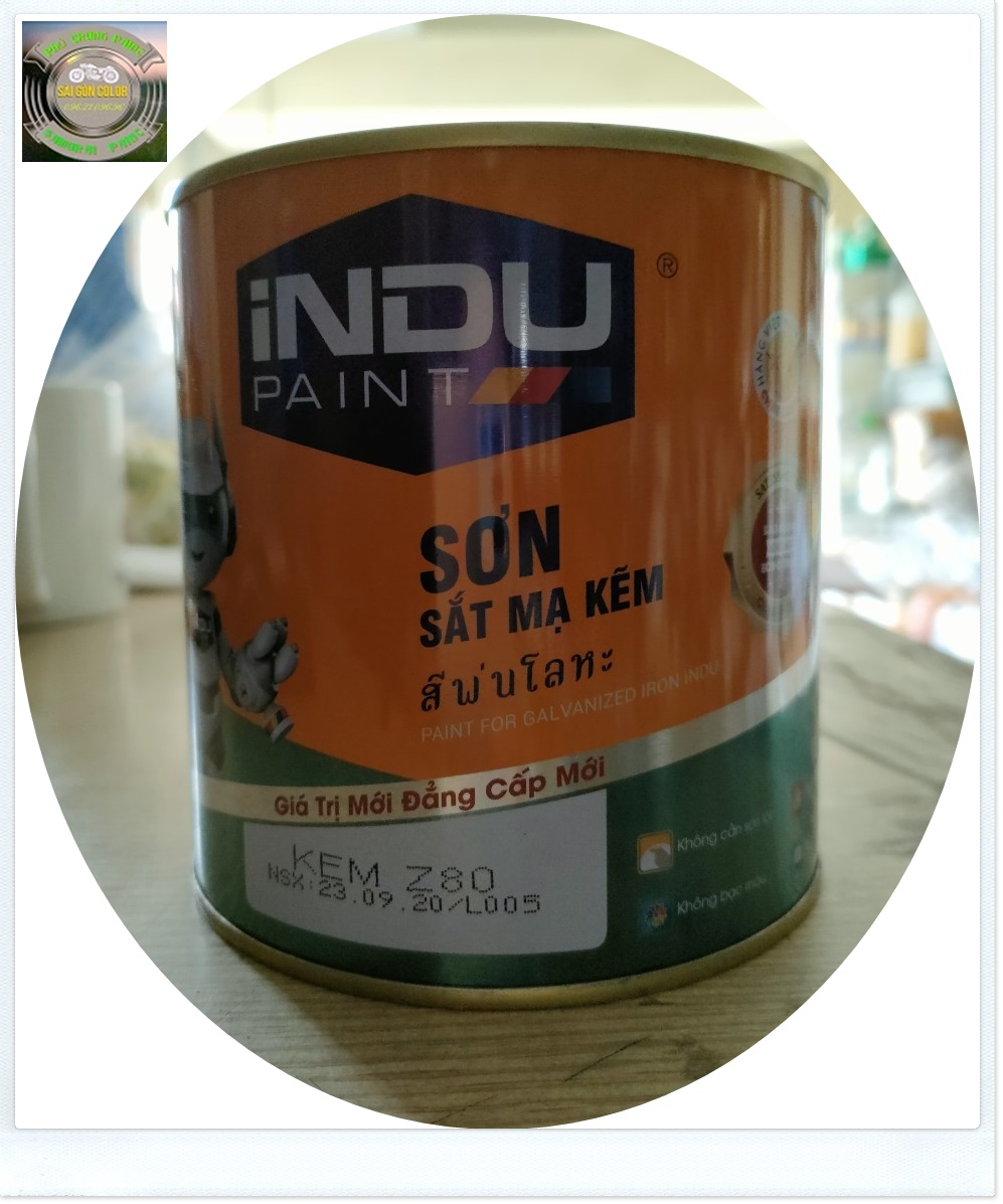 SƠN SẮT MẠ KẼM INDU LON 800ML Z80 MÀU KEM