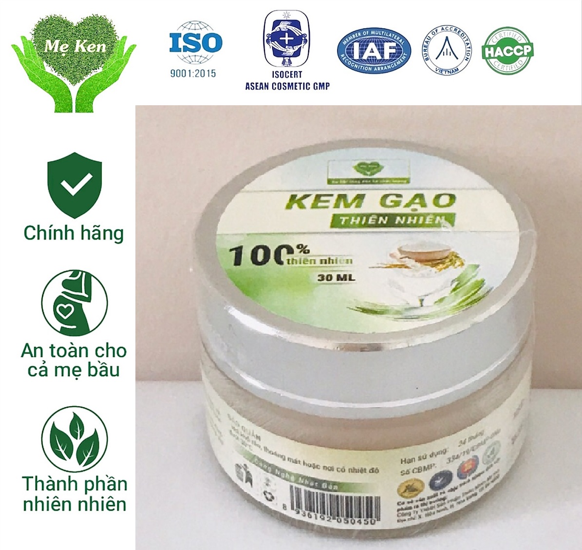 Kem gạo mẹ ken