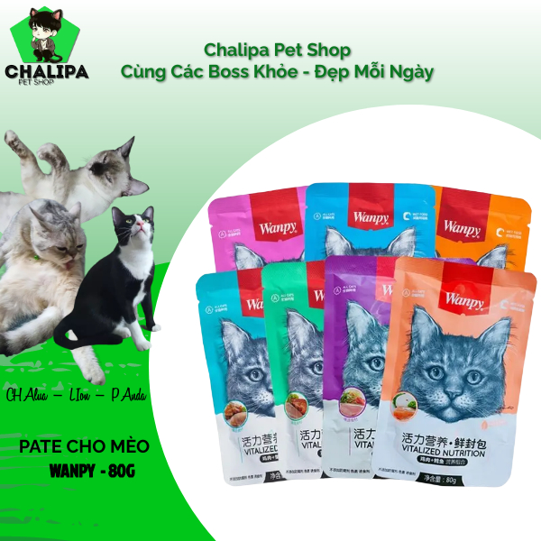 Pate wanpy dành cho mèo mọi lứa tuổi - túi 80g