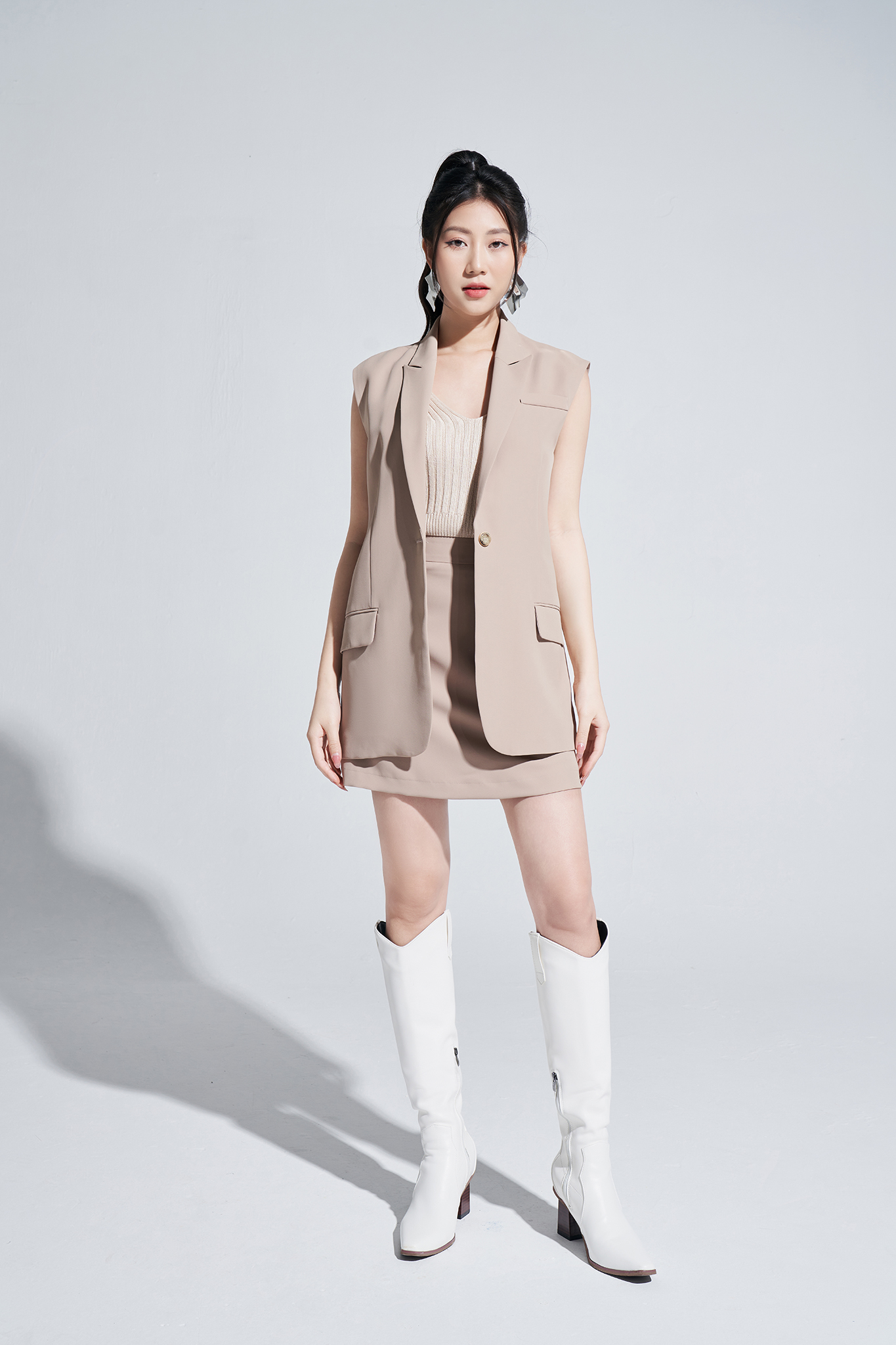 Áo khoác gile nữ lady me by eva de eva 21ajko006b