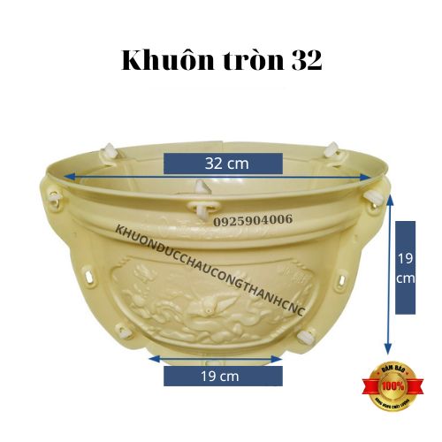 Khuôn đúc chậu cảnh tròn 32 cây tùng, Dùng làm chậu cây cảnh bonsai mới 100% nhựa ABS cao cấp cực bền dễ sử dụng
