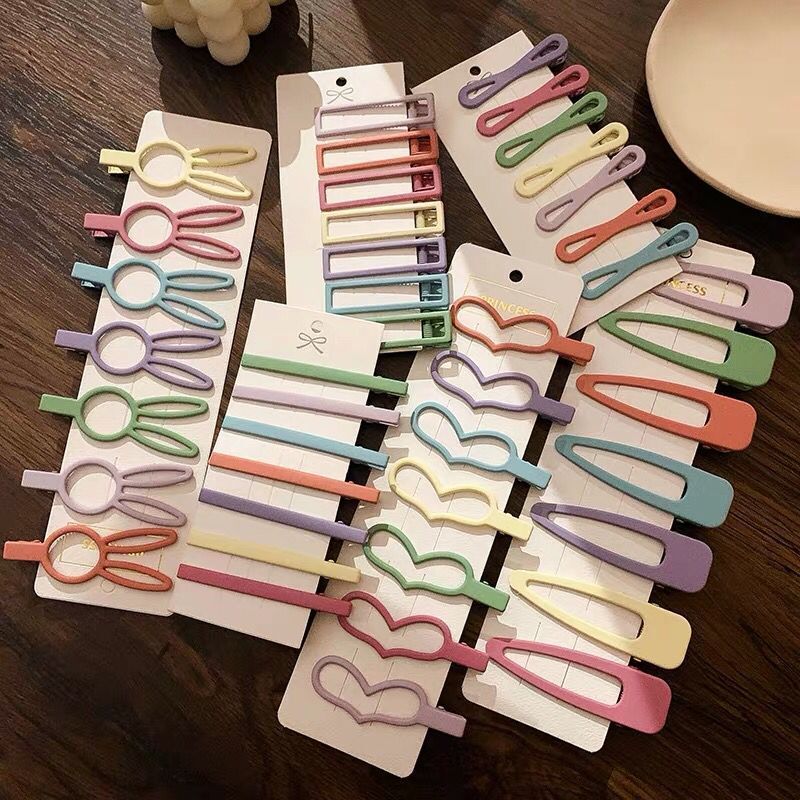Set kẹp tóc mái đủ màu nhiều hình dáng dễ cute