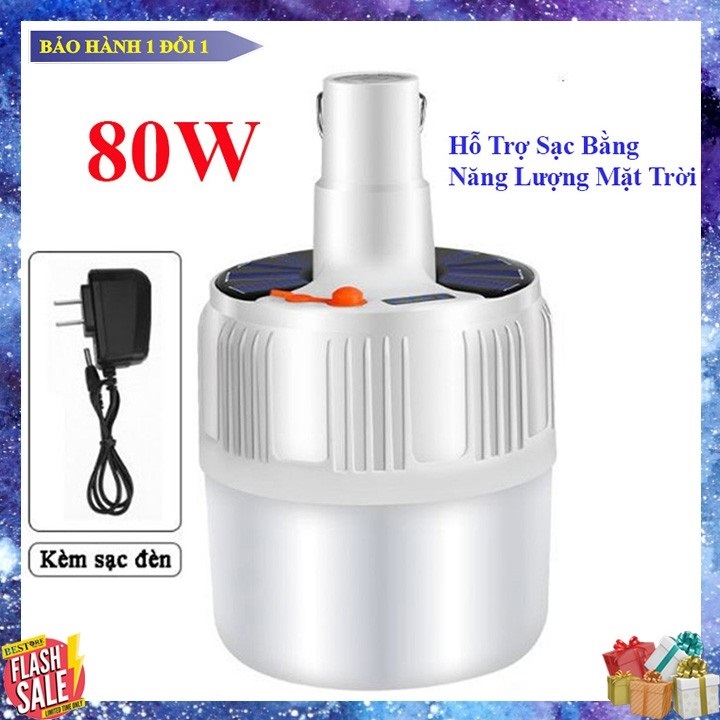 (XEM VIDEO) ĐÈN TÍCH ĐIỆN 80W 24 LED SIÊU SÁNG CÓ NĂNG LƯỢNG MẶT TRỜI