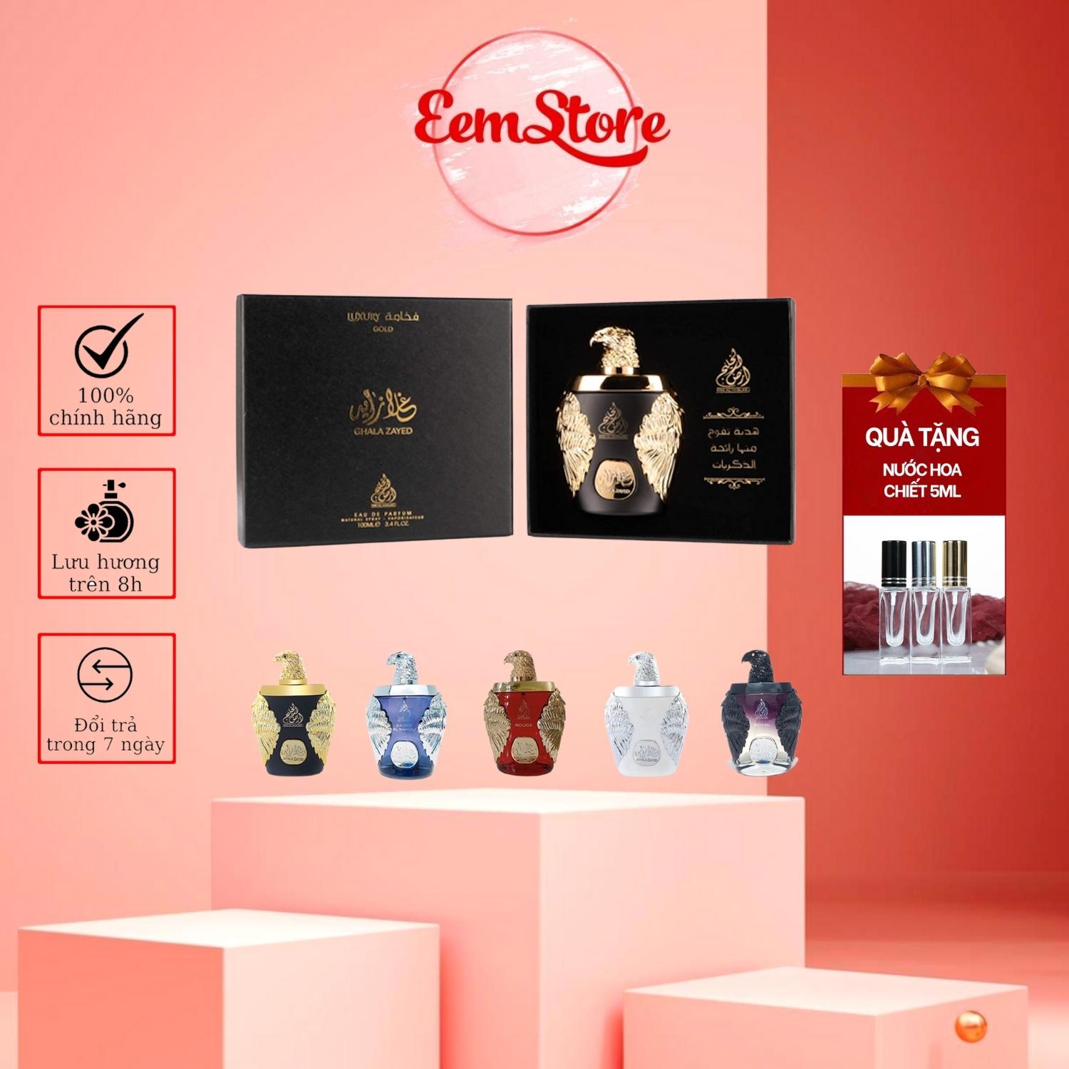 Nước hoa Dubai đại bàng Ghala Zayed Luxury dành cho nam hương thơm mạnh mẽ nam tính 100ml