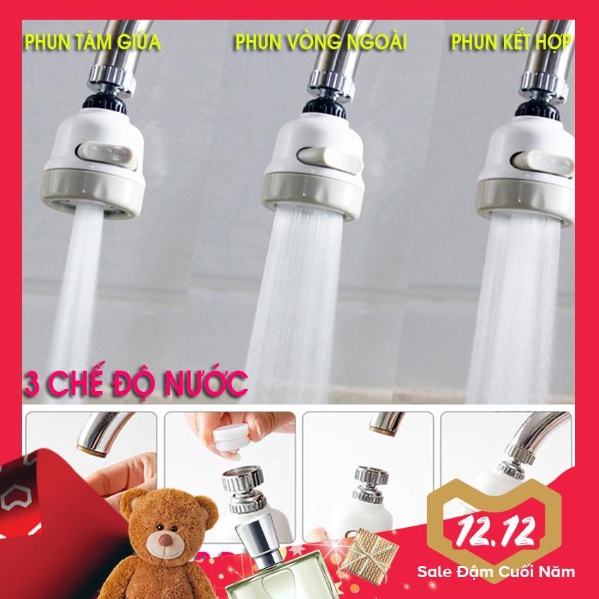 Đầu vòi tăng áp điều hướng xoay 360 độ với 3 chế độ nước C'mon DV-03 (trắng)