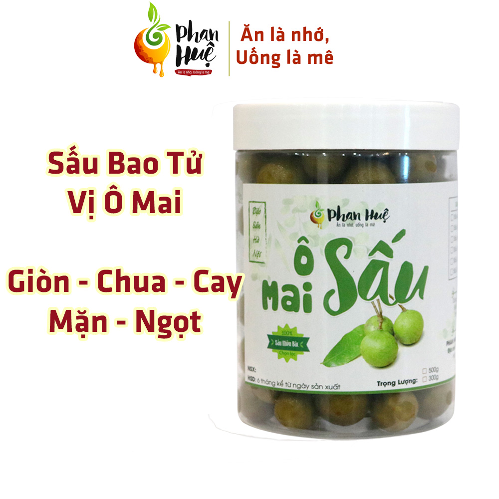 Sấu Bao Tử Vị Ô Mai Phan Huệ Đặc Biệt (250gr). Sấu Bao Tử Chọn Lọc. Ăn Là Nhớ. Đặc Sản Hà Nội.