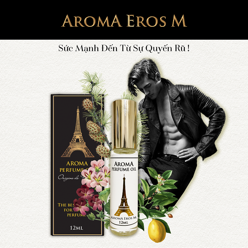 Tinh dầu nước hoa pháp 12ml aroma eros m